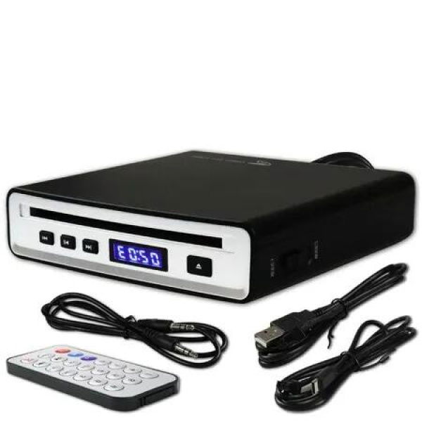 Portable External Universal CD/DVD Player with USB, Type-C, and AUX Ports for Seamless Connectivity in Cars, Laptops, and More (Model 3002)