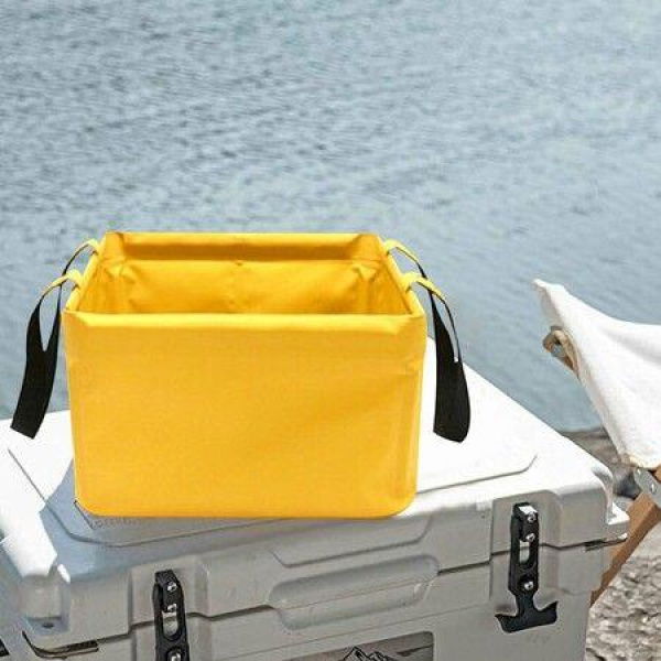 Portable Foldable Cleaning Outdoor Camping Cleaning Travel Basin Water Square Bucket Folding Bucket Suitable For Camping Washing Dishes Laundry Fishing