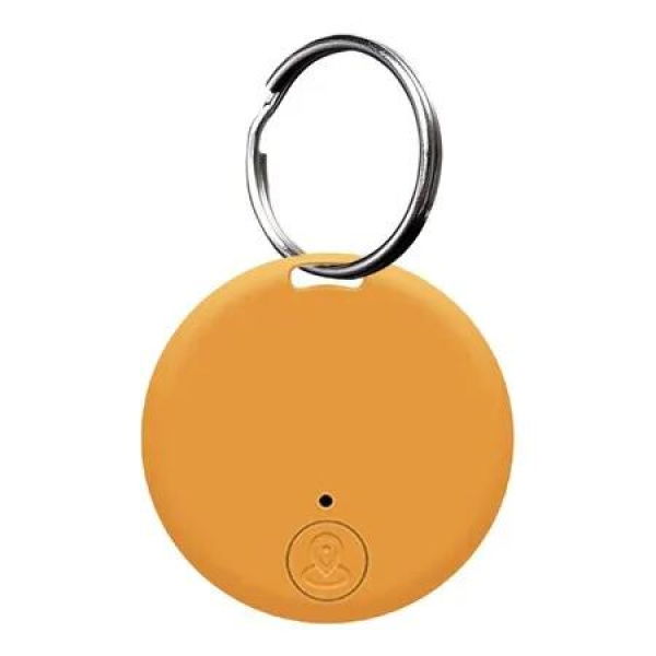 Portable GPS Tracking Bluetooth Keyring for Item Tracking: Smart Anti-Loss Device for Pets, Wallets, and Keys (Yellow)