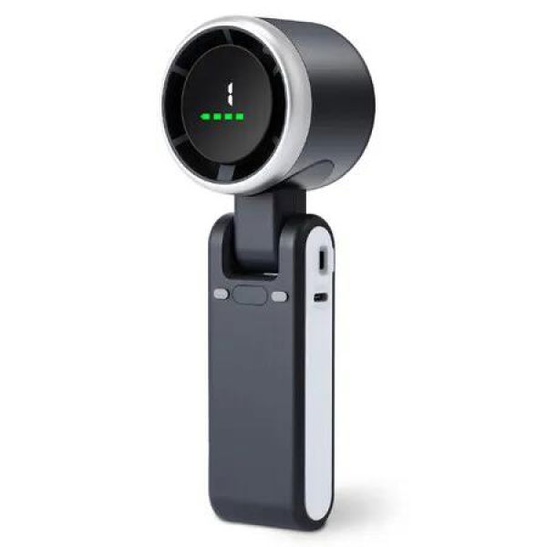 Portable Handheld Fan 5200â€¯mAh USBâ€‘C Rechargeable,5 Speed Quiet Brushless Foldable Pocketâ€‘Size with Stand,Black