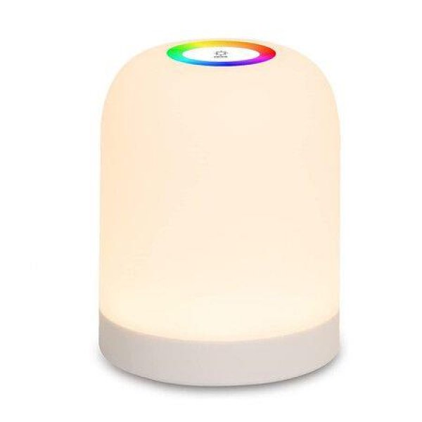Portable LED Table Lamp With Touch SensorNight Lamp With Hanging Ring Long Battery Life RGB Lights For Nursery Camping And Bedroom