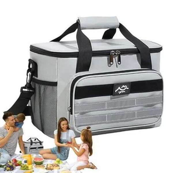 Portable Lunch Bag for Men Women,12L Large Capacity Lunch Tote Bag,Reusable Leak Proof Cooler Bag with Shoulder Strap for Office Camping Picnic