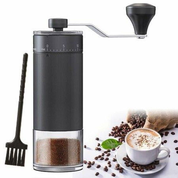 Portable Manual Coffee Grinder with 40 Adjustable Settings,Hand Coffee Bean Mill with 30g Capacity & Crank for Travel Camping Office Home