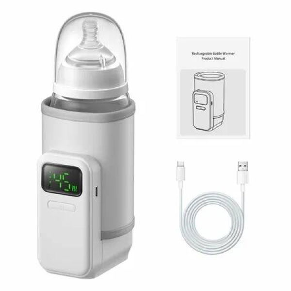 Portable Milk Bottle Warmer for Travel,Breastfeeding Essentials,Bottle-Feeding Bottle Warmer On The Go,Breastmilk Warmer,Rechargeable 5000 mAh Battery