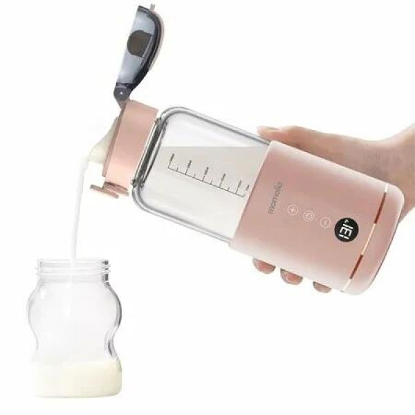 Portable Milk Warmer for Travel, Bottle Warmer for Water, Milk Warmer On-The-Go with LED Temp Control, Wireless for Bottle Feeding, Travel (Not Including Bottles)