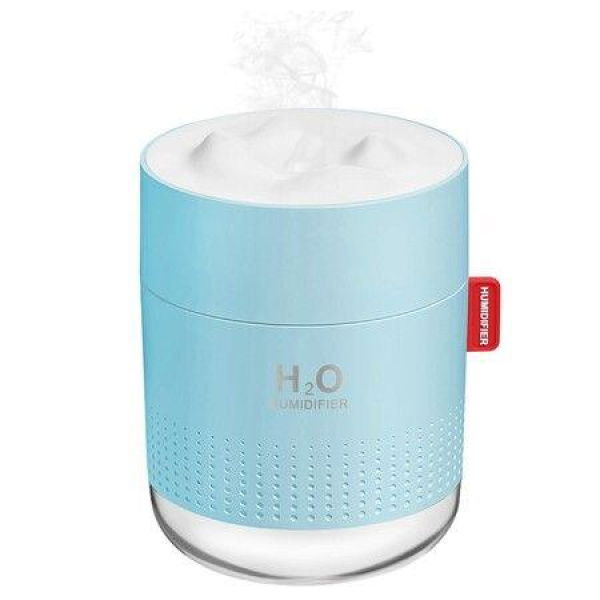 Portable Mini Humidifier 500ml Small Cool Mist Humidifier USB Personal Desktop Humidifier For Baby Bedroom Travel Office Home Auto Shut-Off 2 Mist Modes Super Quiet (Blue)