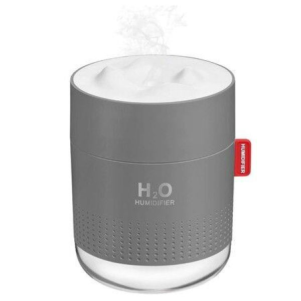 Portable Mini Humidifier 500ml Small Cool Mist Humidifier USB Personal Desktop Humidifier For Baby Bedroom Travel Office Home Auto Shut-Off 2 Mist Modes Super Quiet (Grey)