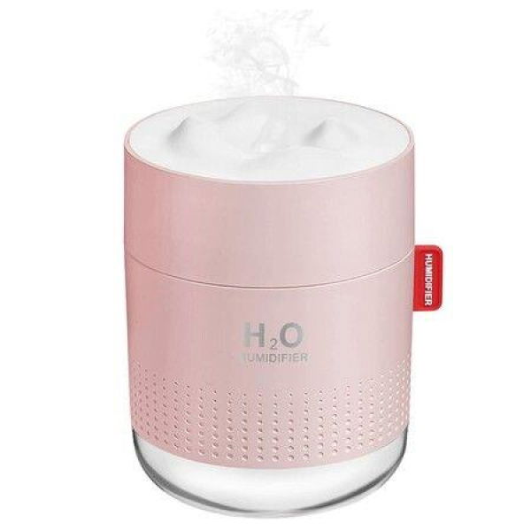 Portable Mini Humidifier 500ml Small Cool Mist Humidifier USB Personal Desktop Humidifier For Baby Bedroom Travel Office Home Auto Shut-Off 2 Mist Modes Super Quiet (Pink)