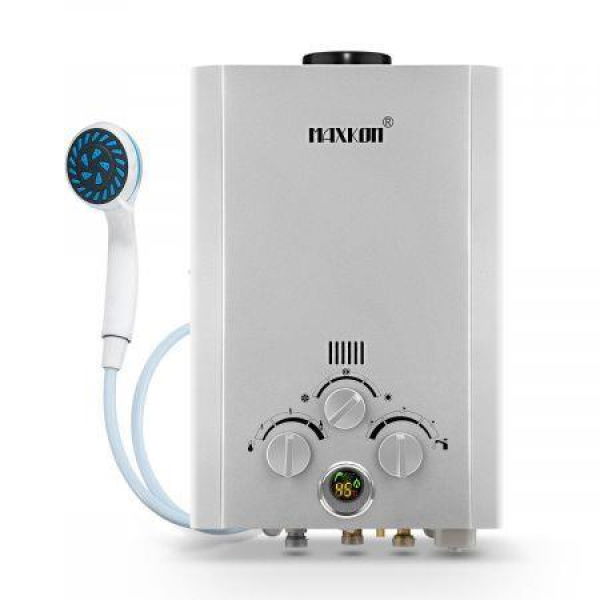 Portable Outdoor Camping 520L/hr Gas Hot Shower Water Heater System - Overheat Protection.