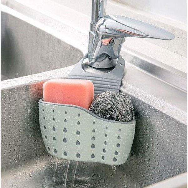 Portable Soap Sponge Drain Rack, Sink Shelf, Dish Drainer, Hanging Drain Basket, Kitchen Gadget, Kitchen Organizer Accessory