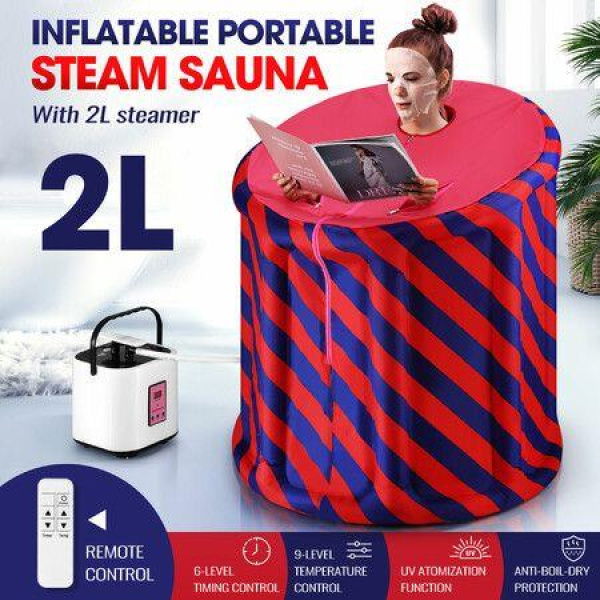 Portable Steam Sauna Home Spa Inflatable Full Body Steamer Bath Tent Personal Private Detox Therapy 1000W 9 Temperatures