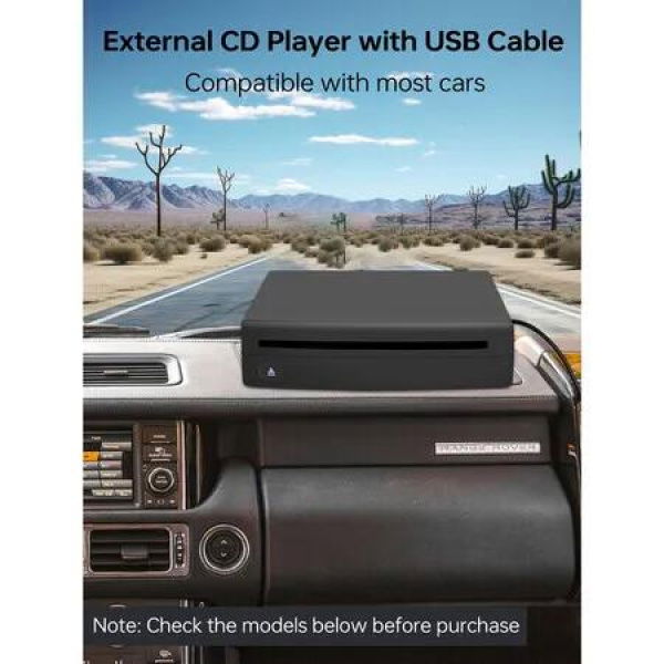 Portable USB CD Player for Cars and Devices: Enjoy Music Anywhere with Homlab's External CD Drive