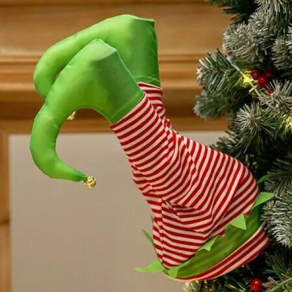 Poseable Christmas Automatic Swinging ELF Leg Ideal For Christmas Tree Decor Home Decor and Festive Celebrations