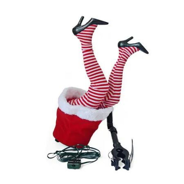 Poseable Christmas Automatic Swinging Leg With High Heel Ideal For Christmas Tree Decor Home Decor and Festive Celebrations