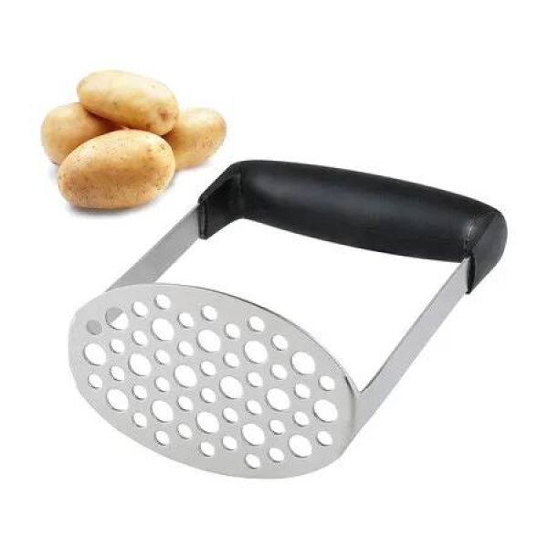 Potato Masher, Stainless Steel Potatoes Masher Kitchen Tool, Mashed Potatos Masher with PP Handle, Great for Potato, Guacamole, Fruits, Avocado