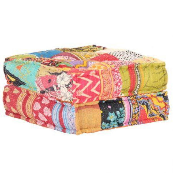 Pouffe 60x70x36 Cm Patchwork Fabric