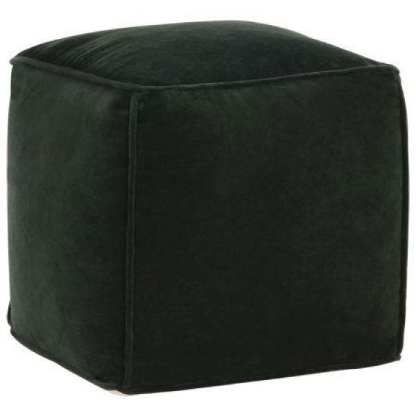 Pouffe Cotton Velvet 40x40x40 Cm Forest Green