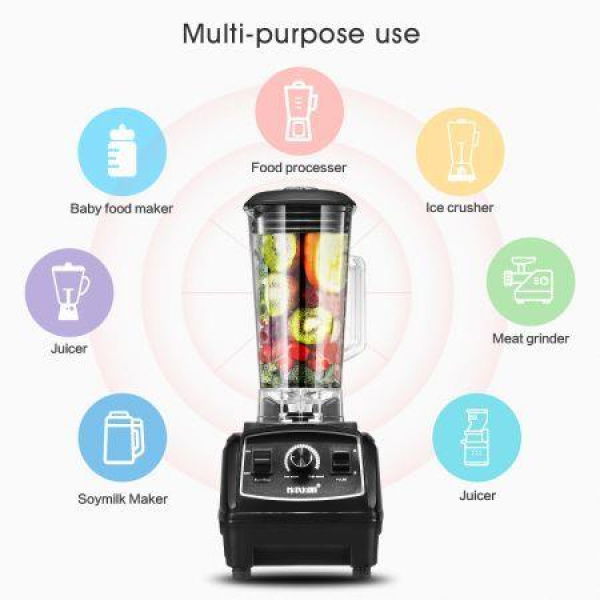 Powerful 2200W Home/Business 2L Food Blender Smoothie Maker Juicer Grinder With High-Speed Blade.