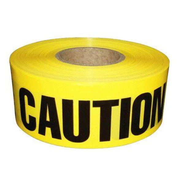 Premium Yellow Caution Tape 3 inch x 1000 feet Harzard Tape w/Bright Yellow & Bold Black Text 3