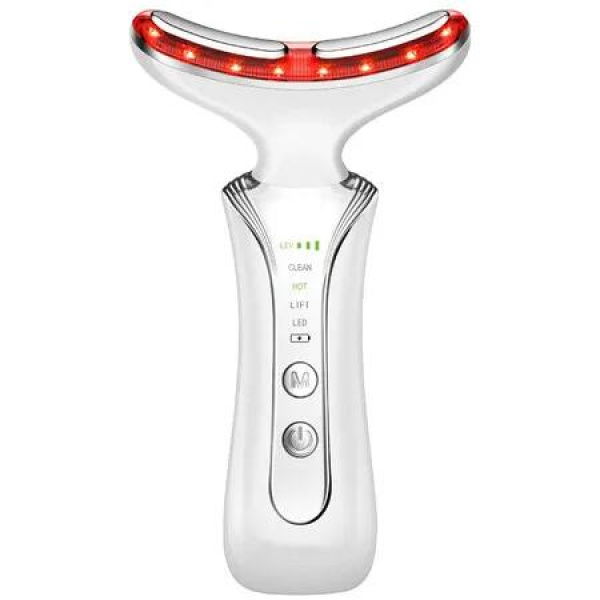 Pro Face Neck Massager for Skin Care 4 in 1 Facial Tools Skin with 7 Colors LED Light for Rejuvenation
