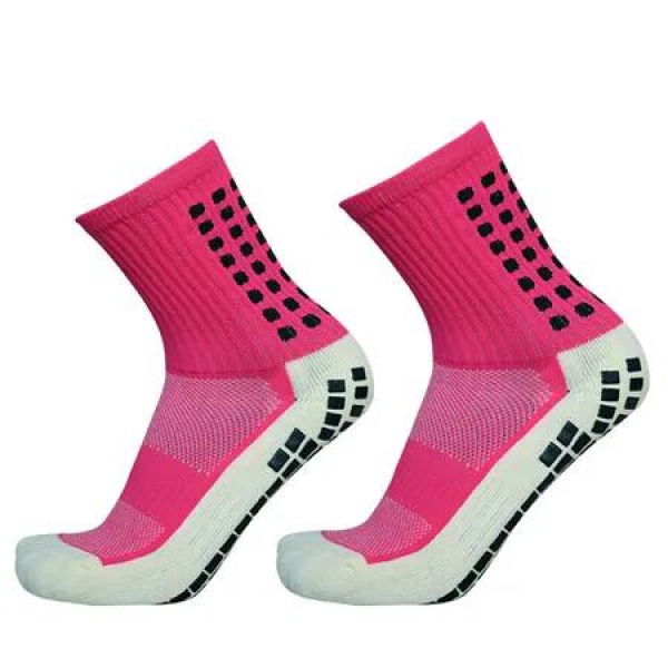 Professional Anti Slip Men Football Socks Riding Cycling Sport Socks Nylon Breathable Running Socks Color Pink