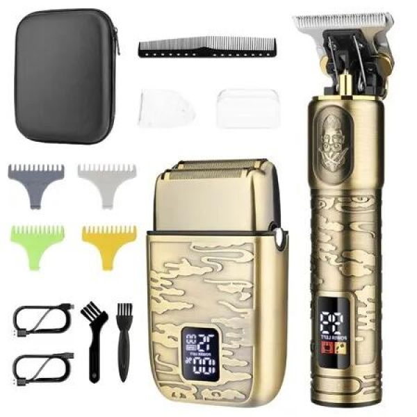 Professional Hair Clippers and Foil Shavers for Men - Cordless Beard Trimmer and Electric Razor for Precision Grooming and Styling