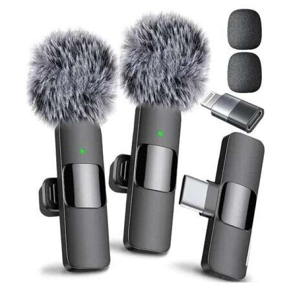Professional Microphone for iPhone, iPad, Android, Lavalier Microphone for Video Recording, iPhone Mic Crystal Clear Recording