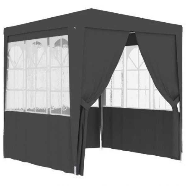 Professional Party Tent With Side Walls 2.5x2.5m Anthracite 90g/m