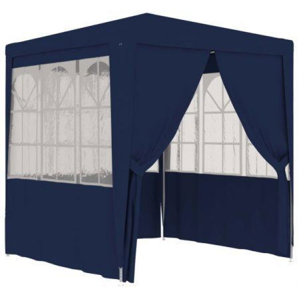 Professional Party Tent With Side Walls 2.5x2.5m Blue 90g/m