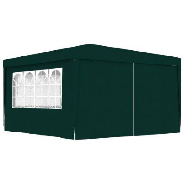 Professional Party Tent With Side Walls 4x4m Green 90g/m