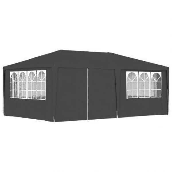 Professional Party Tent With Side Walls 4x6m Anthracite 90g/m²