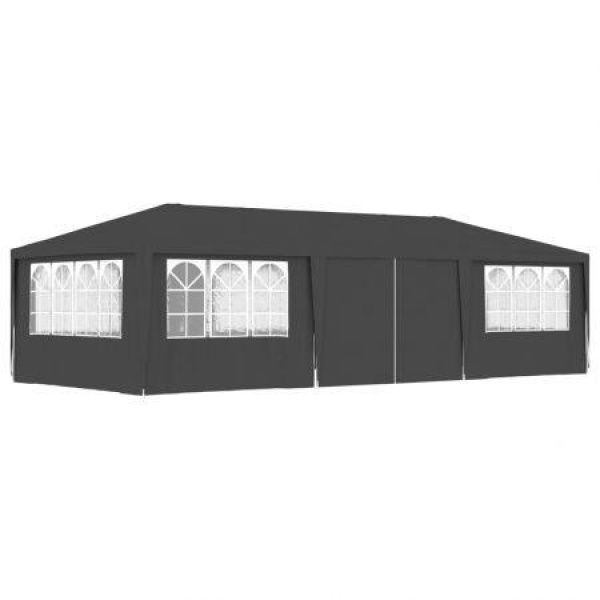 Professional Party Tent With Side Walls 4x9m Anthracite 90g/m