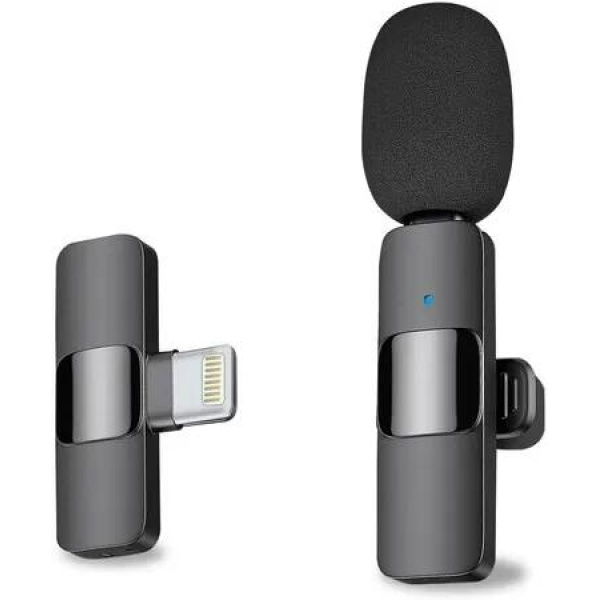 Professional Wireless Lavalier Microphone for iPhone and iPad: Omnidirectional Condenser Mic for Recording Interviews, Videos, Podcasts, and Vlogs