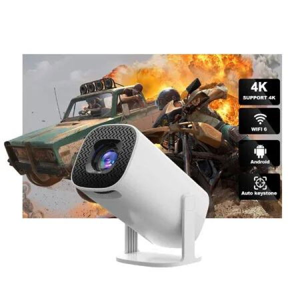 Projector Mini 4K 1080P Smart Portable Auto Correction 180Â° Rotating Outdoor Movie Home Cinema Entertainment Device