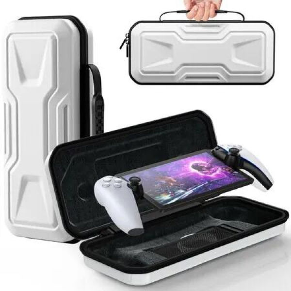 Protective Carrying Case for PlayStation Portal - Hard Shell Travel Case for Remote Player (White)