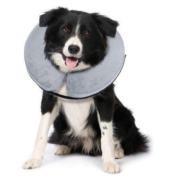 Protective Inflatable Collar For Dogs And Cats - Grey (20-30cm)