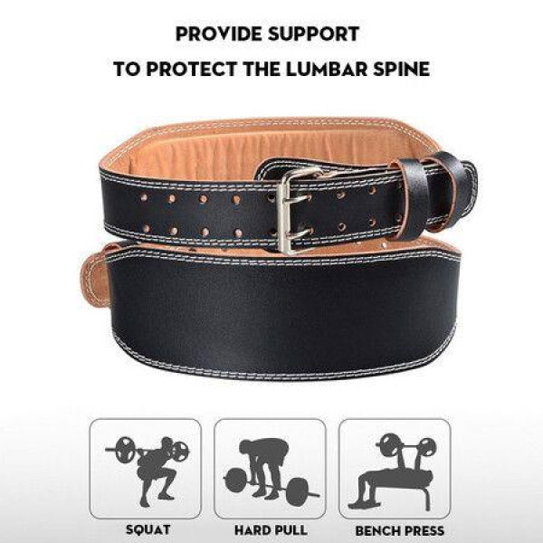 PU Workout Belt Weight Lifting Lower Back Support For Squats Deadlifts Cross Training