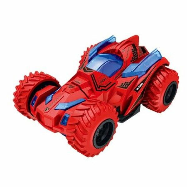 Pull Back Cars Toys Trucks Turnable Friction Powered Push And Go Vehicles (Red)