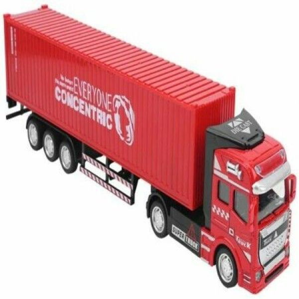 Pullback Container Truck Toy Detachable Exquisite Easy To Operate Simulation Construction Truck Model Toy Birthday (Red Cargo Truck)