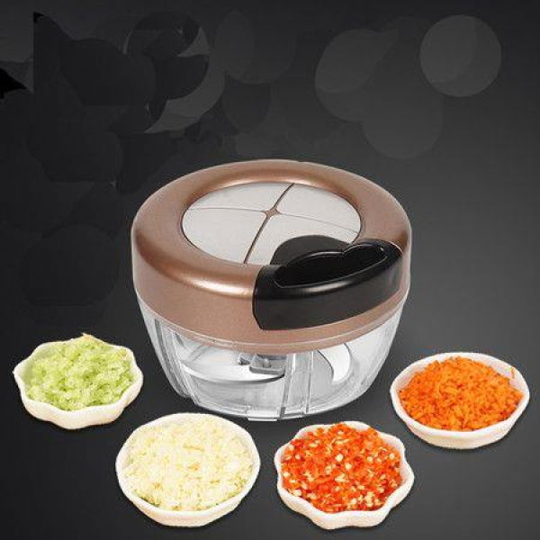 Pull Food Chopper And Manual Food Processor - Vegetable Slicer And Dicer - Hand Held