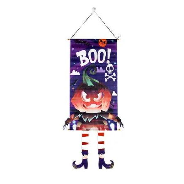 Pumpkin 40x110cm Halloween Hanging Cloth Banner Ideal For Halloween Parties Shopping Malls Bars And Other Festive Events