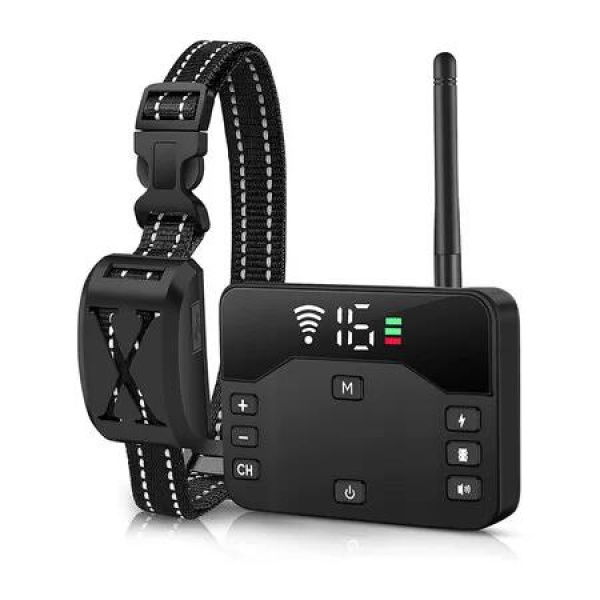 Puppy Training Collar Wireless Dog Fence Boundary Containment Rechargeable Large Medium Pets Electric Remote Adjustable IP65 Waterproof Safety Outdoor