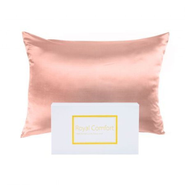 Pure Silk Pillow Case By Royal Comfort-Blush