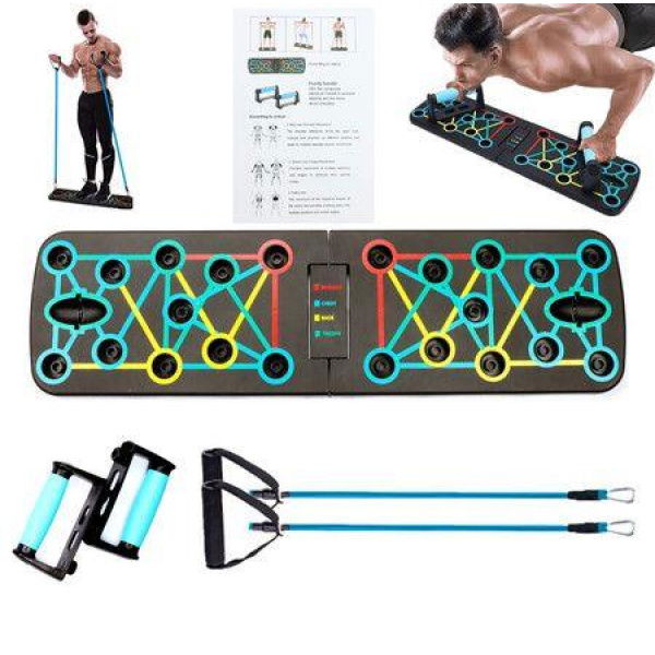 Push Up Board- Portable Home Multi-Function Foldable Push Up training board Bar Push Up Handles for Floor