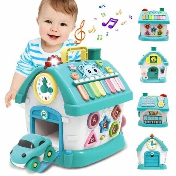 Puzzle Busy Board Montessori Toys Battery PowerSound Lights Music Clock Telephone Car Learning Toys Christmas Birthday Gift Kids