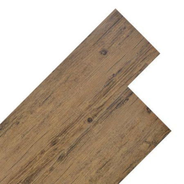 PVC Flooring Planks 5.26m 2mm Walnut Brown.