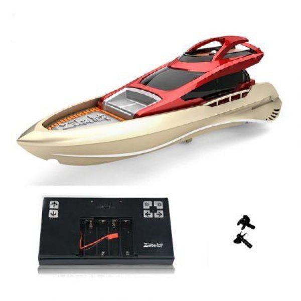 QT888-4 RC Boat 2.4Ghz 15km/h High-Speed Remote Control Racing Ship Water Speed Boat Children Model ToyRed