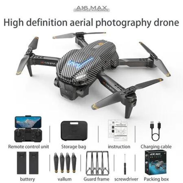 Quadcopter HD Cameras Triple Wind Resistant Gesture Control FPV Beginners Drone Headless Mode Lightweight Carbon Fibre RC Flight