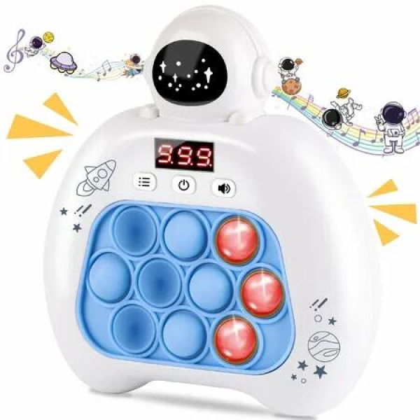 Quick Push Game Popping Fidget Toys for Kids, Funny Toys with LED Screen Bubble Stress,Handheld Puzzle Game Sensory Toys