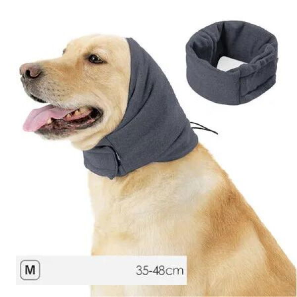 Quiet Ears for Dogs, Dog Calming Hoodie, Adjustable Dog Ear Muffs for Noise Protection, Ear Wrap Head Cover, Head Circle: 35cm to 48 cm, Medium
